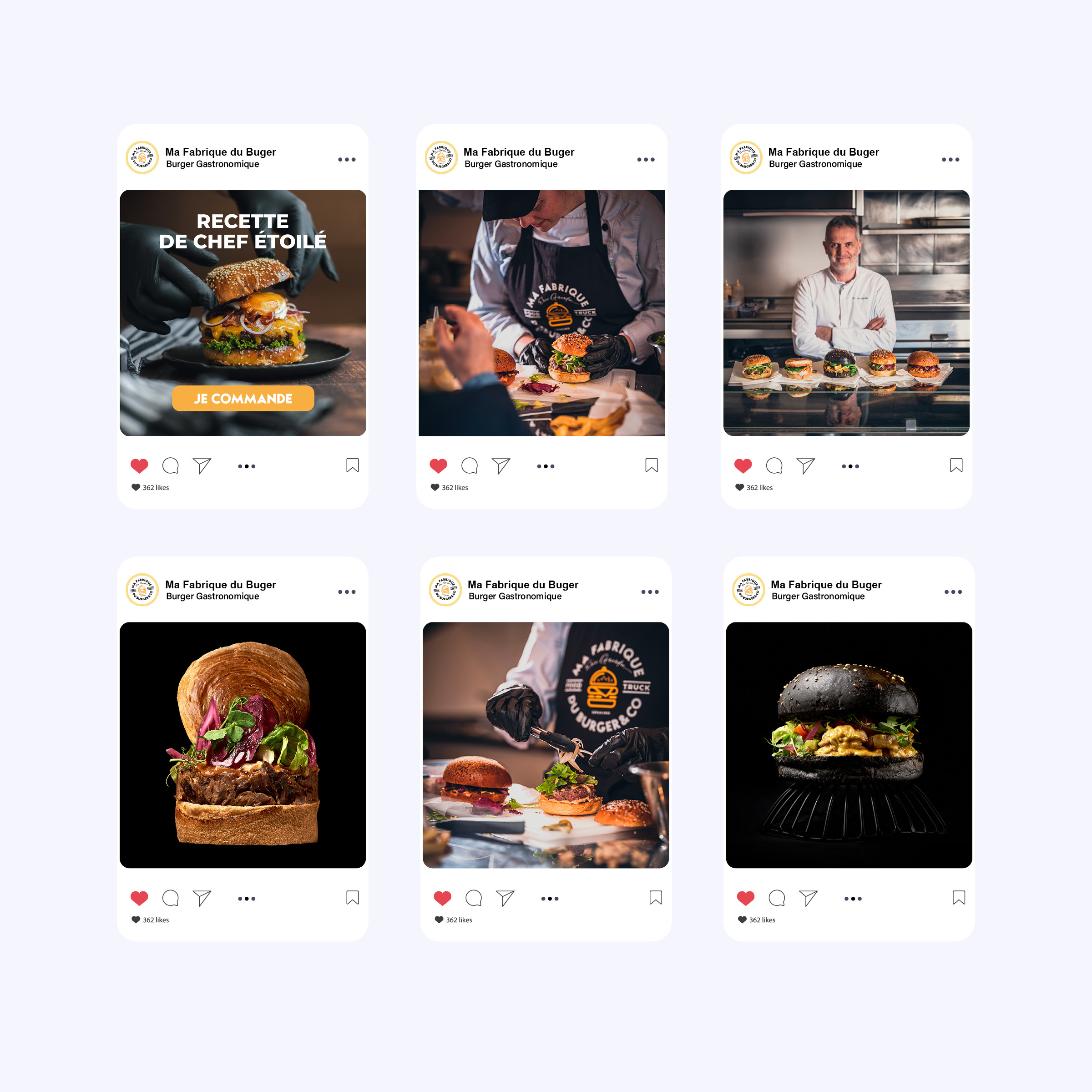 Branding global et mobile app food truck Ma Fabrique du Burger