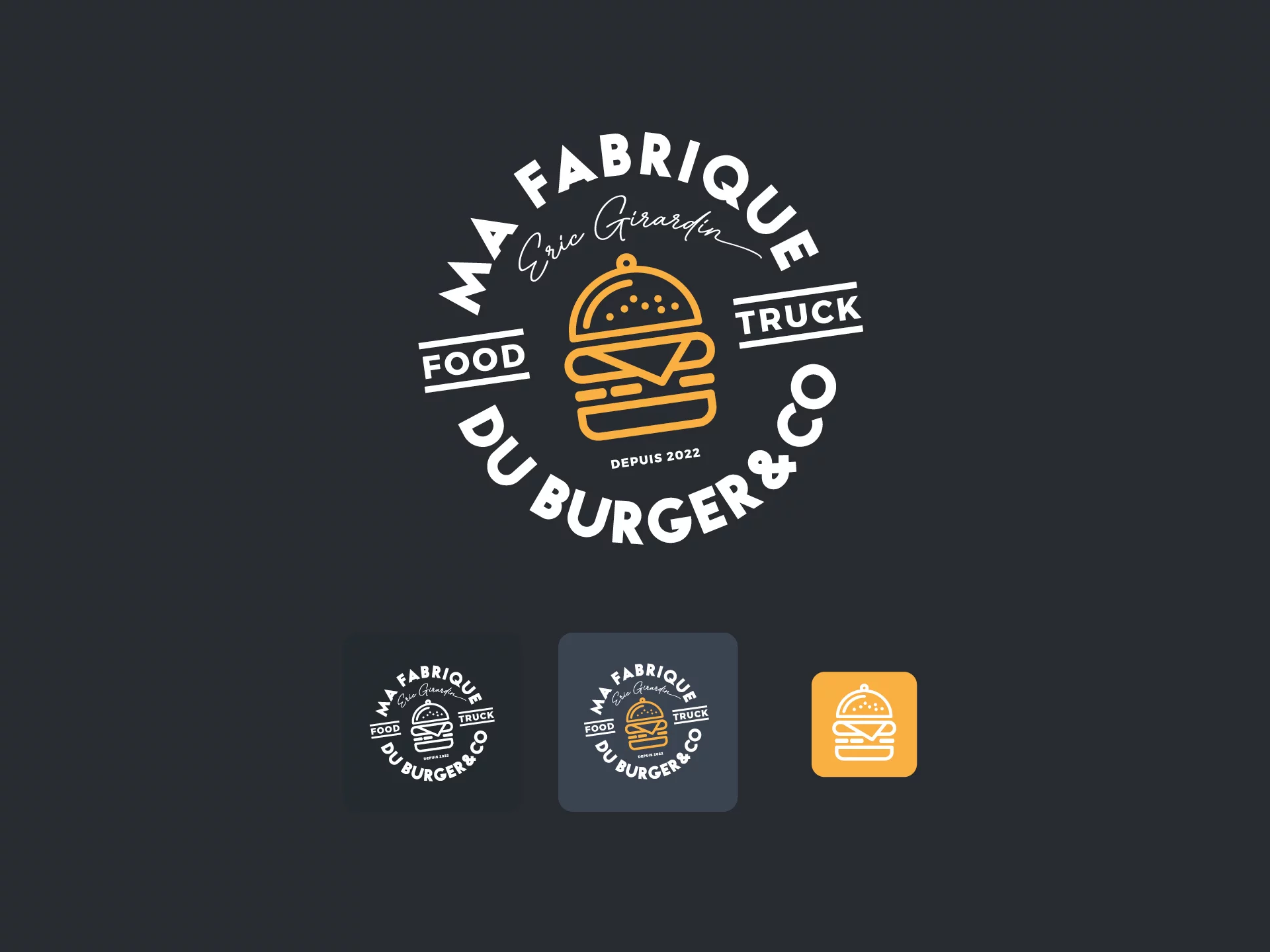 Branding global et mobile app food truck Ma Fabrique du Burger