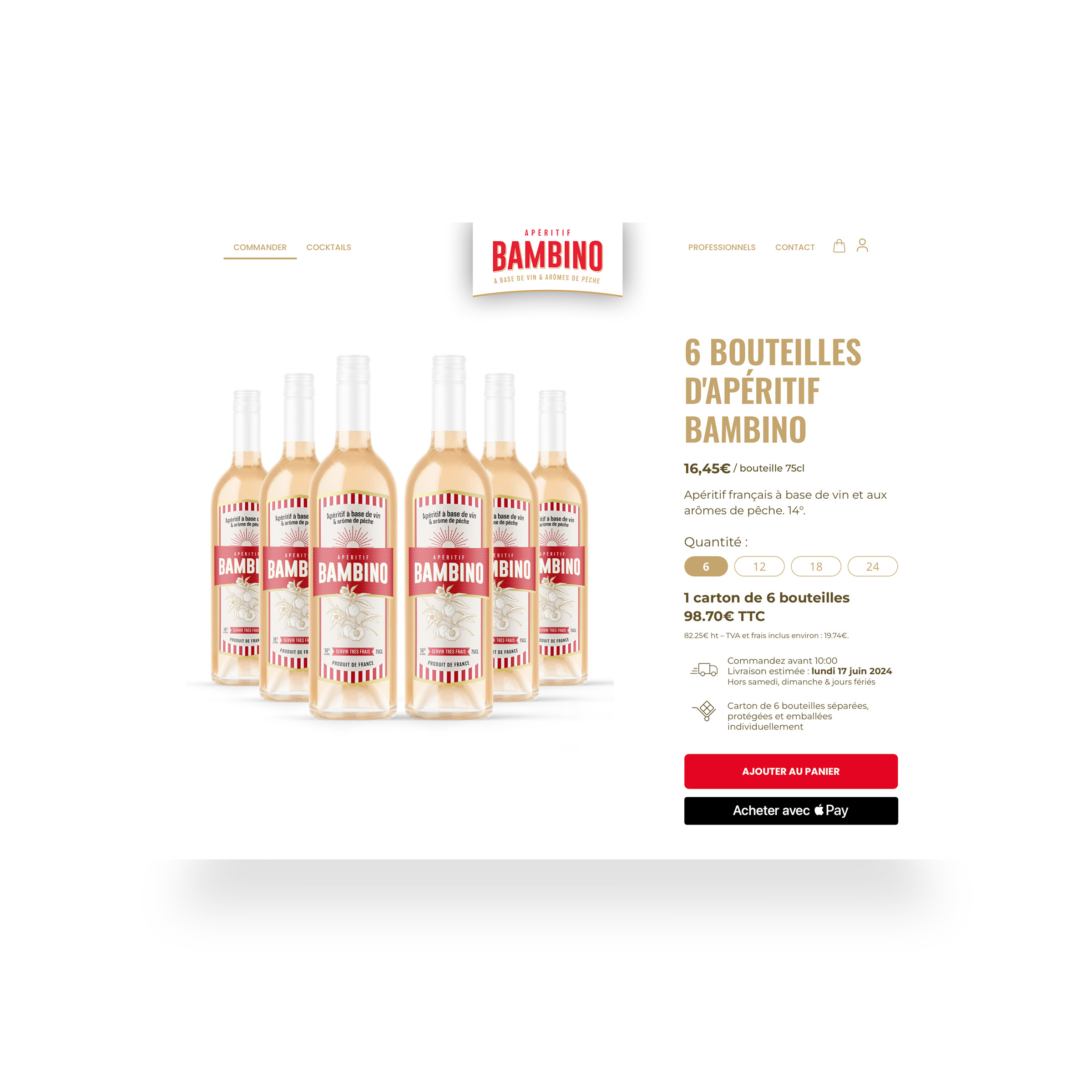 Site e-commerce pour DNVB apéritif Bambino avec Agile Interactive. L'agence tech digital pour créer des applications qui apportent de la valeur aux utilisateurs, aux entreprises et au business.