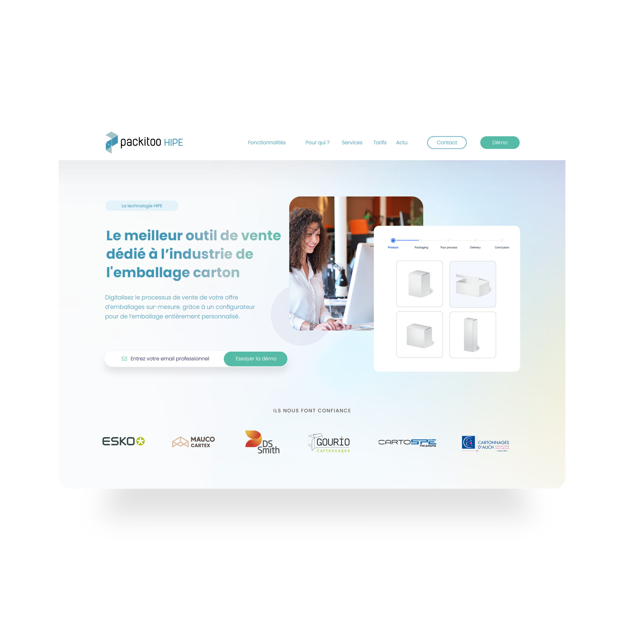 site web générateur de leads pour Packitoo avec Agile Interactive