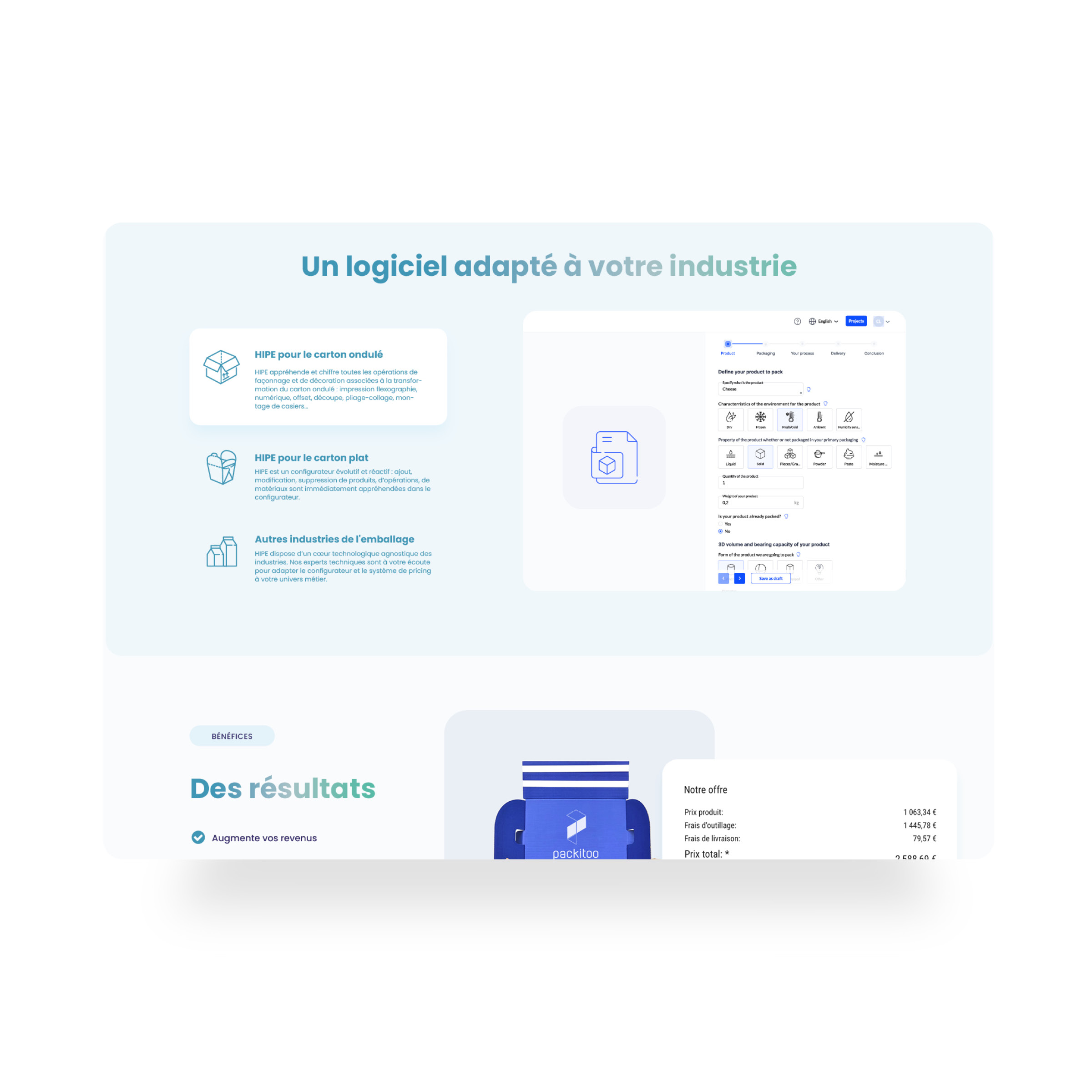 site web générateur de leads pour Packitoo avec Agile Interactive