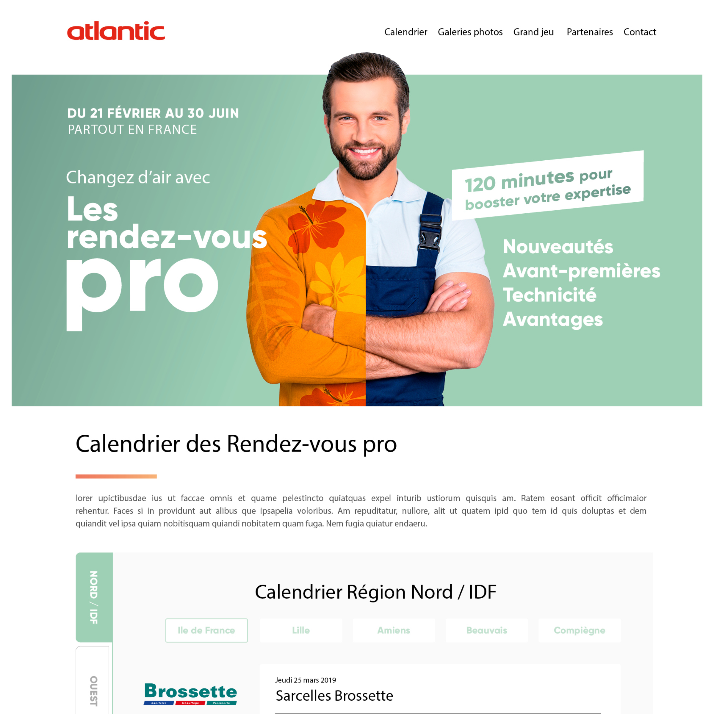 Site web pour opération marketing BtoB pour Altanctic