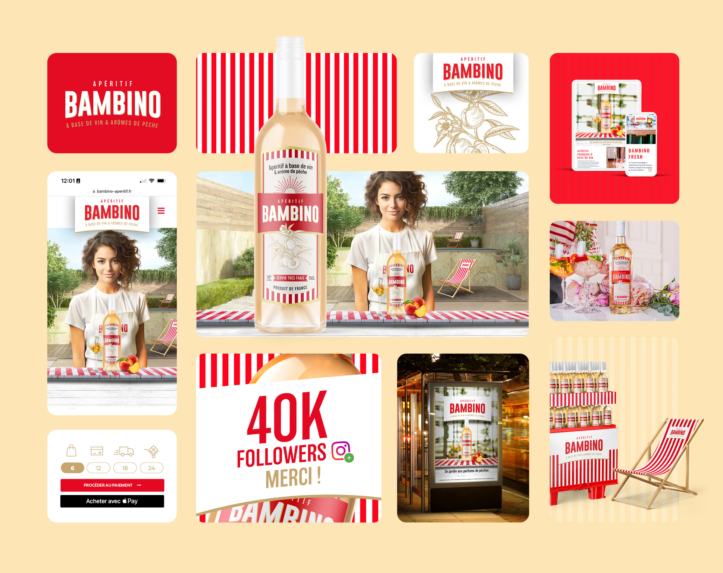 Branding global pour apéritif BAMBINO par Agile Interactive