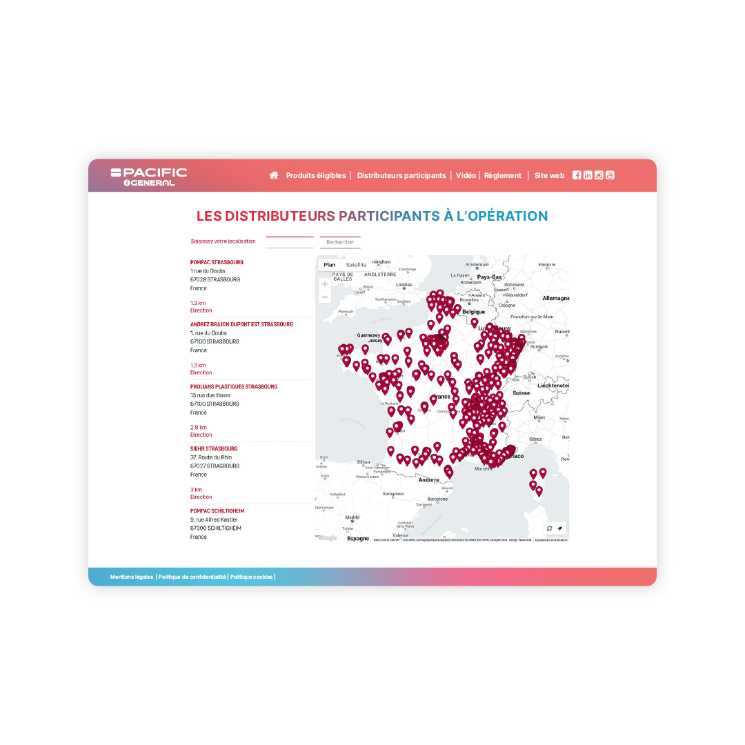 Opération de stimulation des ventes pour PACIFC GENERAL Plateforme d'Offre à Prime