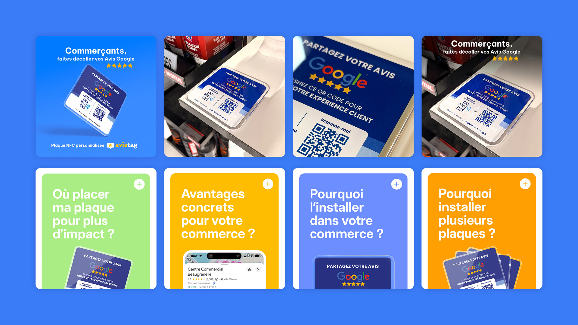 AvisTag Plaque NFC collecte Avis Google