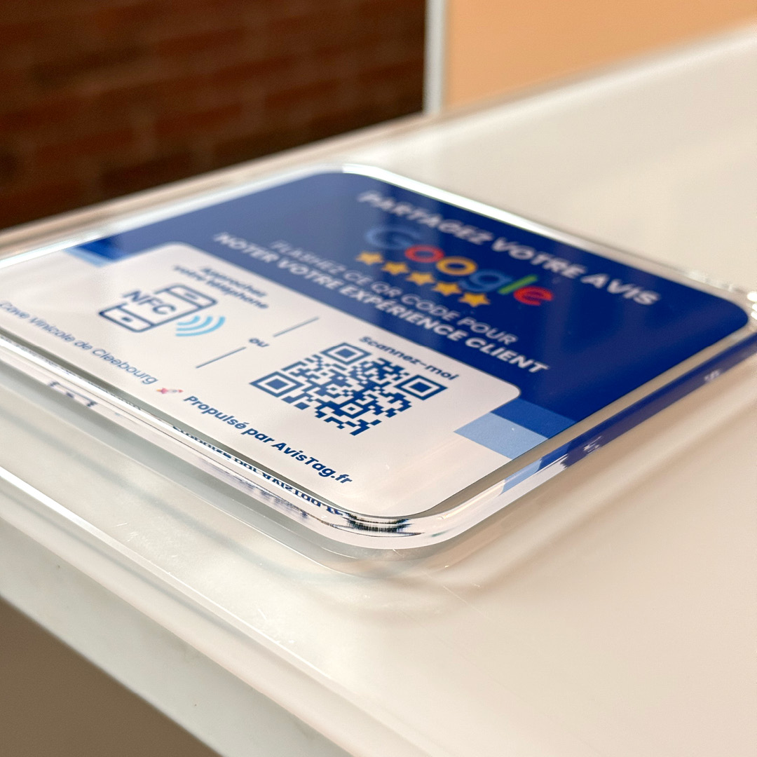 AvisTag Plaque NFC collecte Avis Google
