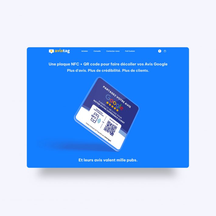 AvisTag Plaque NFC collecte Avis Google