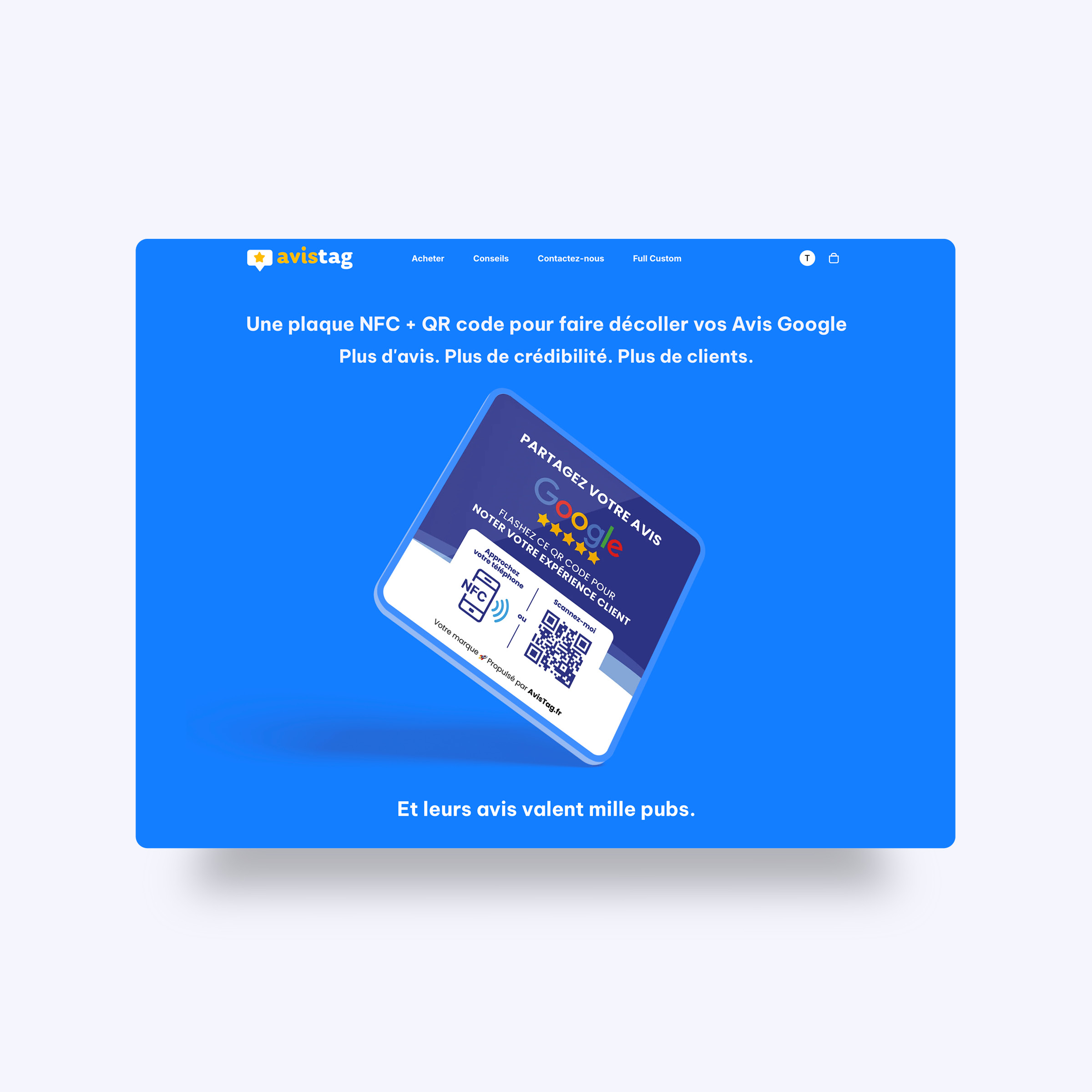 AvisTag Plaque NFC collecte Avis Google
