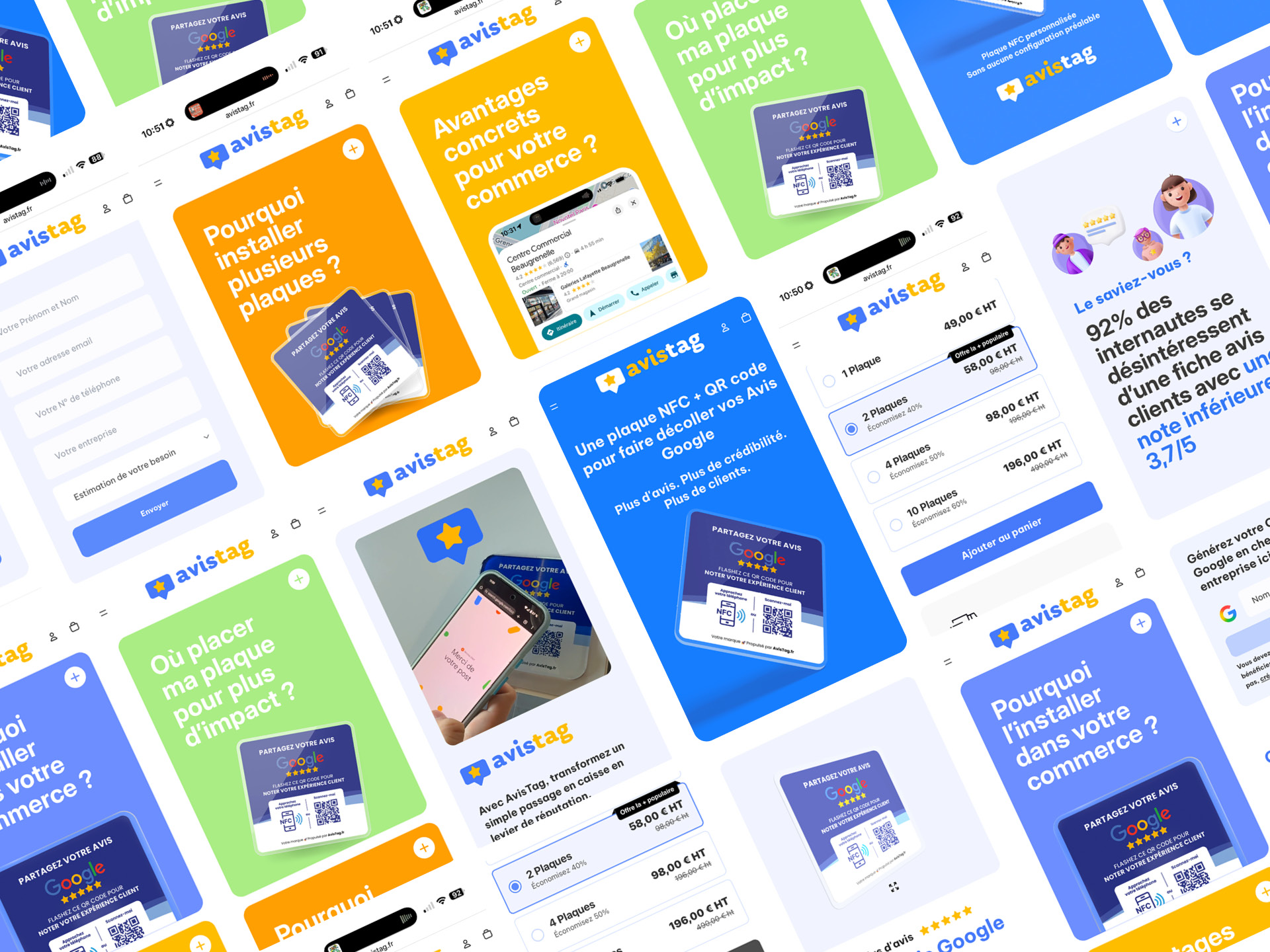 AvisTag Plaque NFC collecte Avis Google