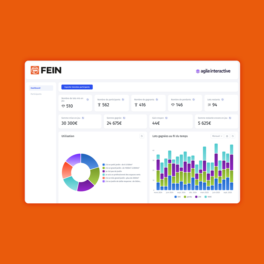 Plateforme web opération de Cash Back pour FEIN part Agile Interactive agence tech marketing digital