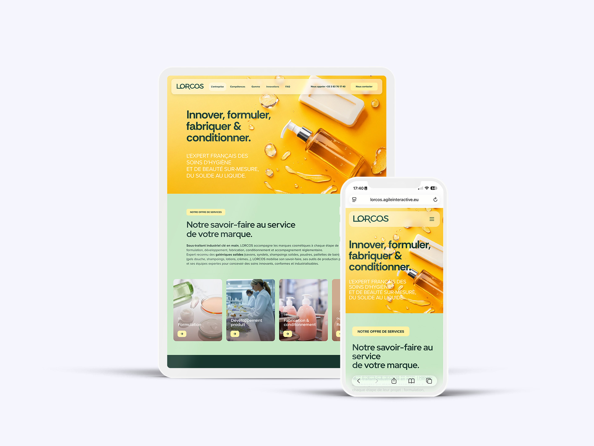 Site web et branding logo pour LORCOS