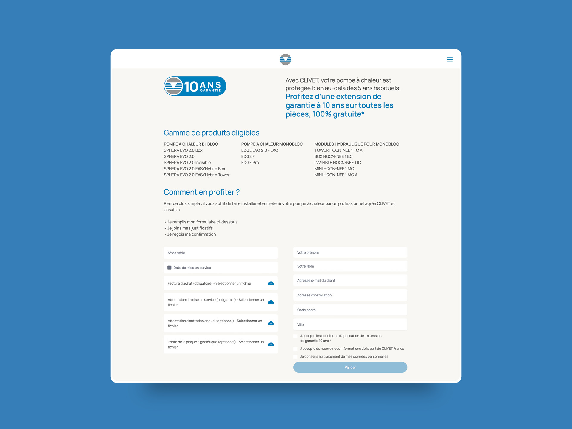 Site web Clivet & Vous