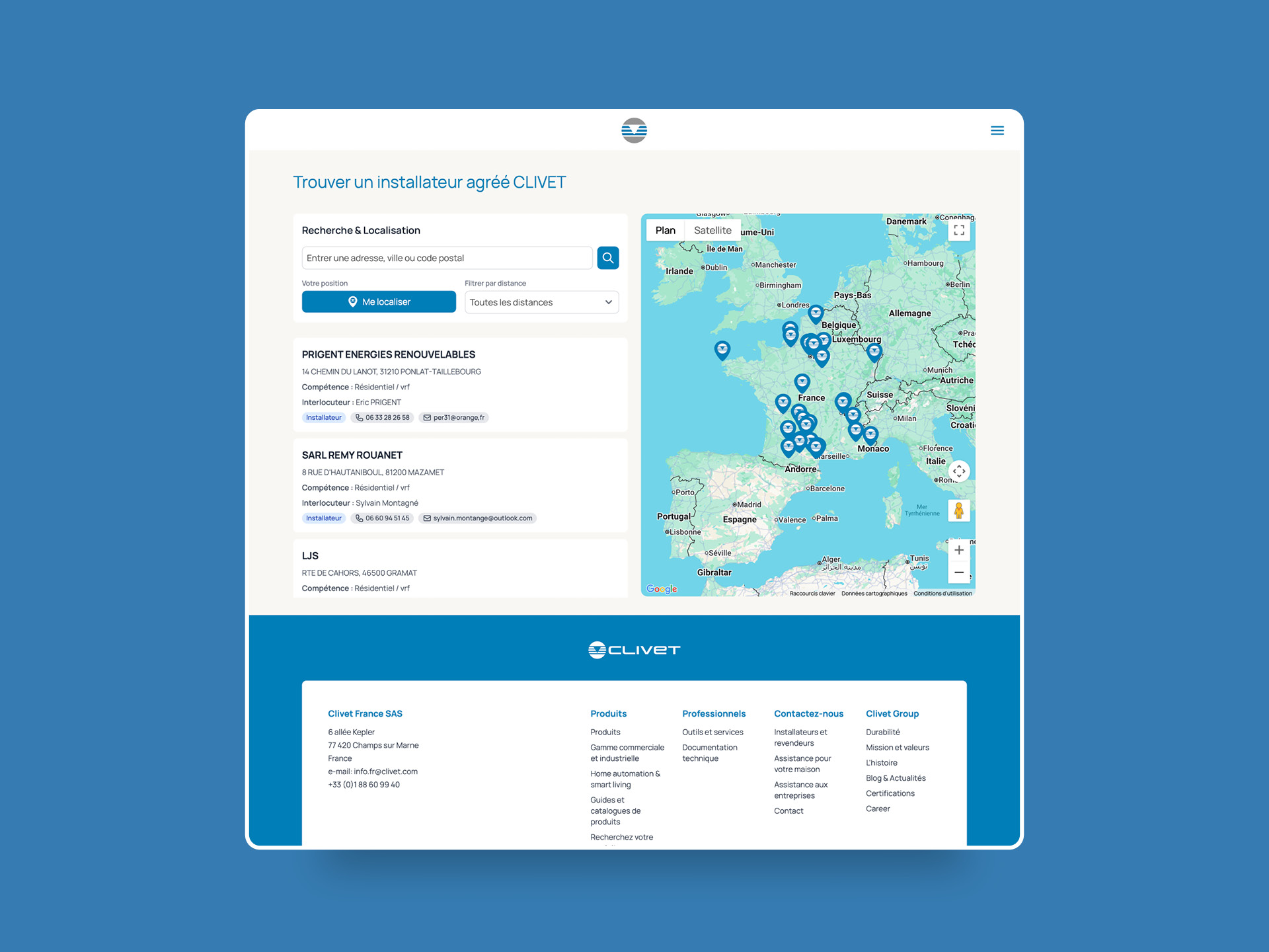 Site web Clivet & Vous