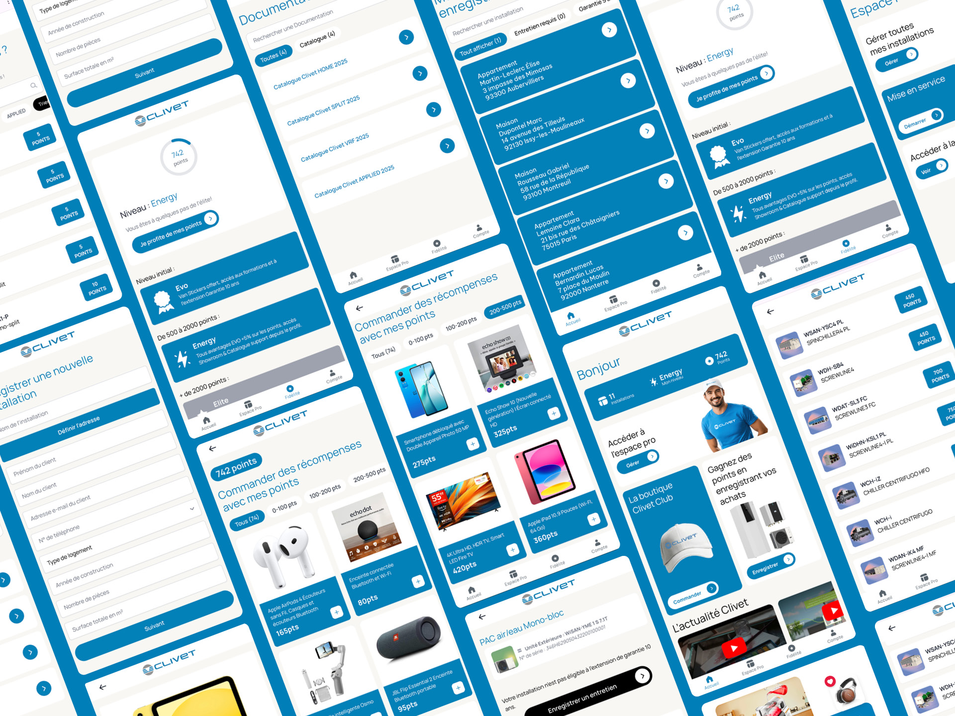 Dev Mobile App Clivet PRO+