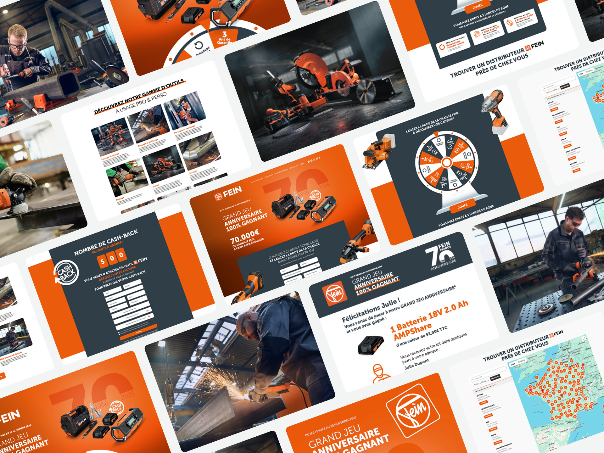 Opération 70 ans Anniversaire FEIN - Instants Gagnant + Cash-Back