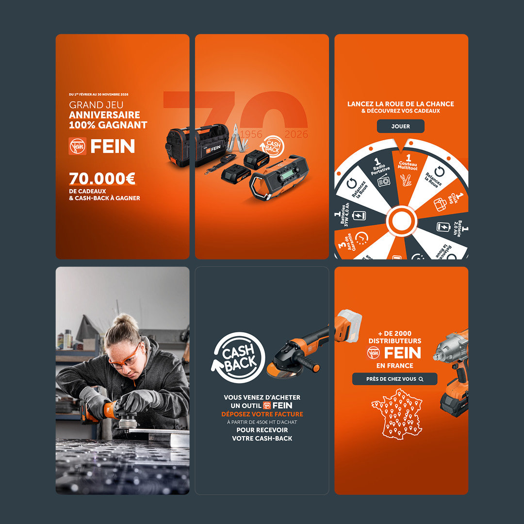 Opération 70 ans Anniversaire FEIN - Instants Gagnant + Cash-Back